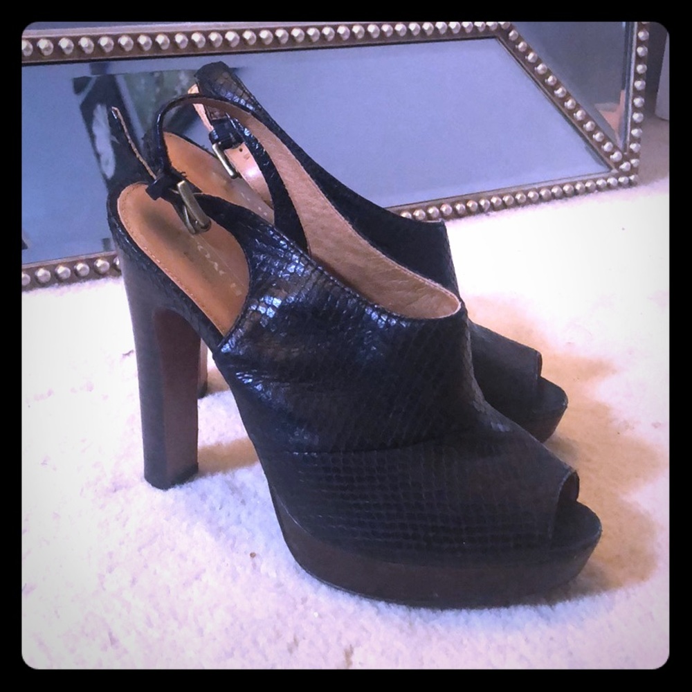 Coach Peep Toe Platforms
